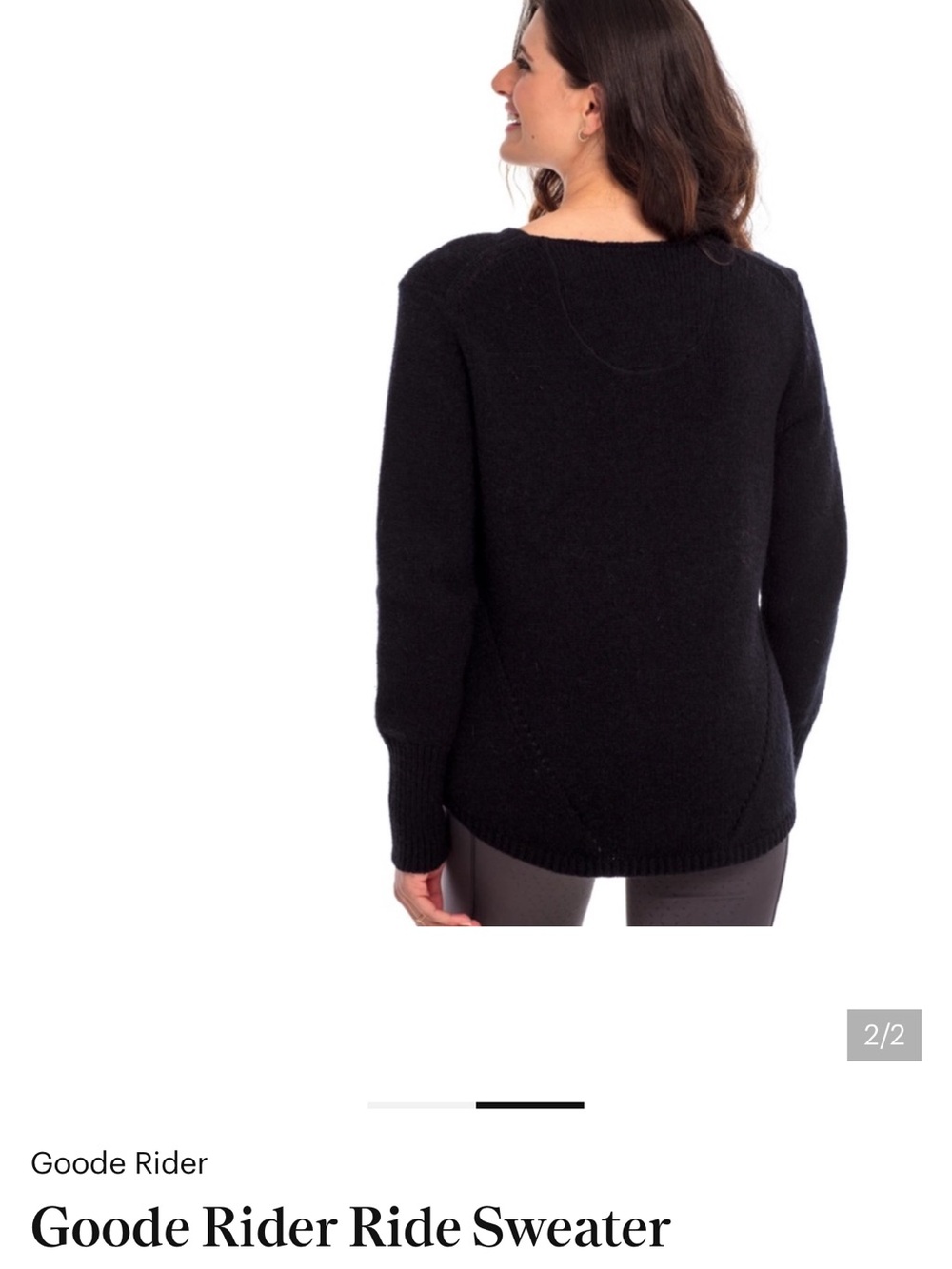 Goode Rider Black V-Neck 'Ride' Sweater - Picture 2 of 5
